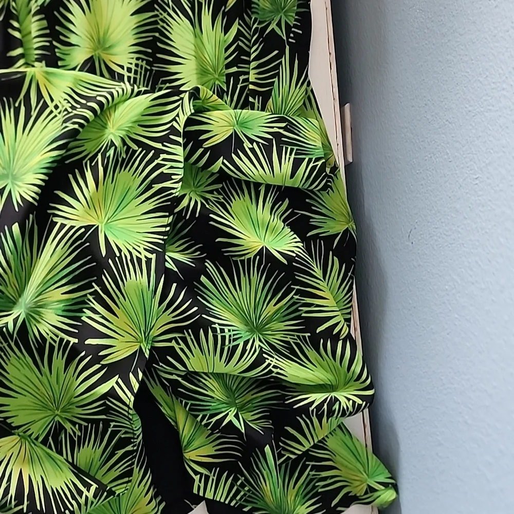 August Hale Vintage Silk Tropical Palm Print Maxi Dress Womens Sz 6 L53" - Picture 5 of 6